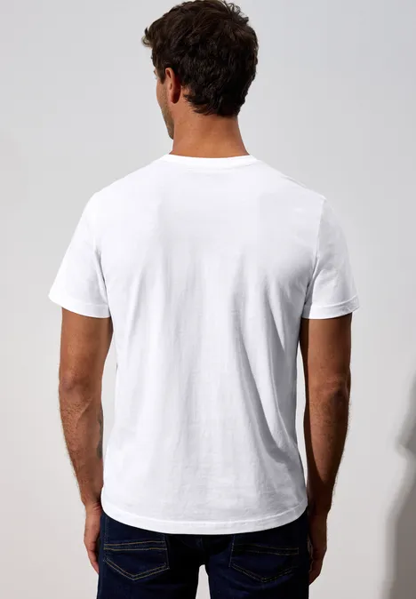 Shirt met print bright white