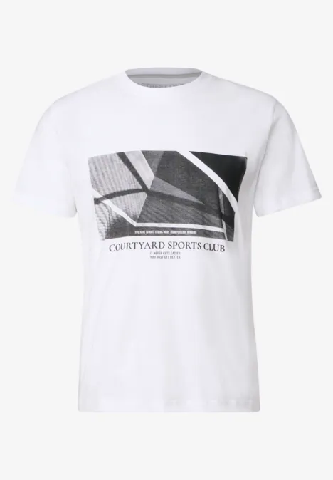 Shirt met print bright white