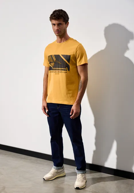 Shirt met print electric yellow
