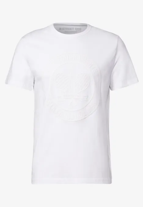 Shirt met print bright white