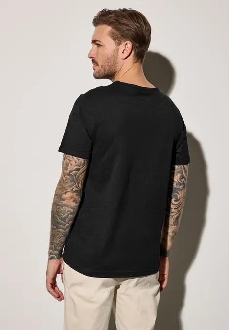 Shirt met ronde hals Black