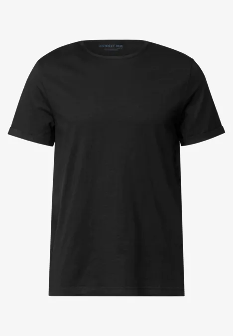 Shirt met ronde hals Black