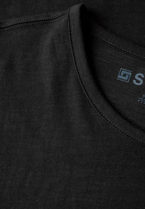 Shirt met ronde hals Black