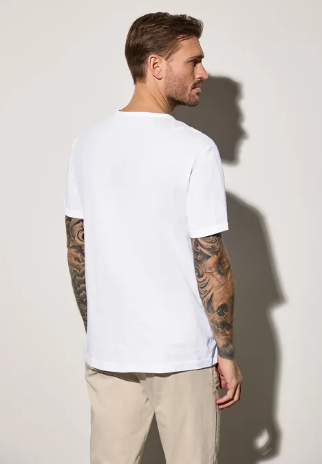 Shirt met ronde hals bright white