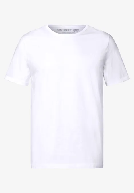 Shirt met ronde hals bright white