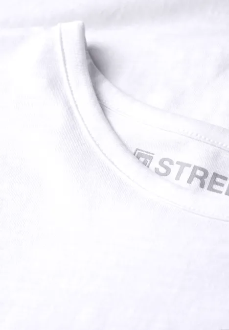 Shirt met ronde hals bright white