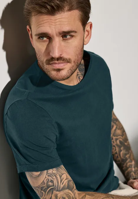 Shirt met ronde hals endless green