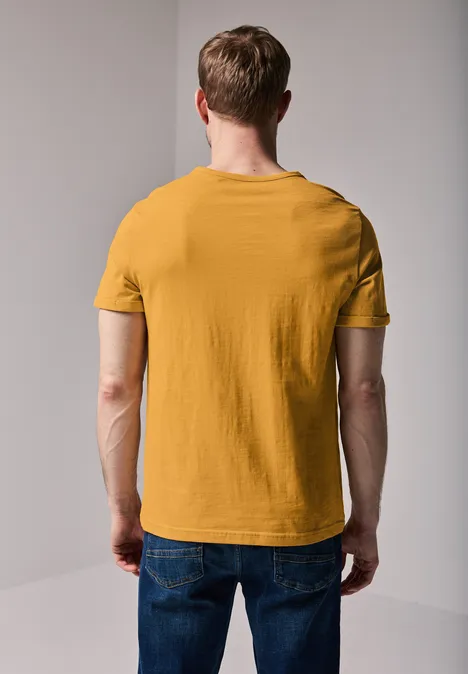 Shirt met ronde hals electric yellow