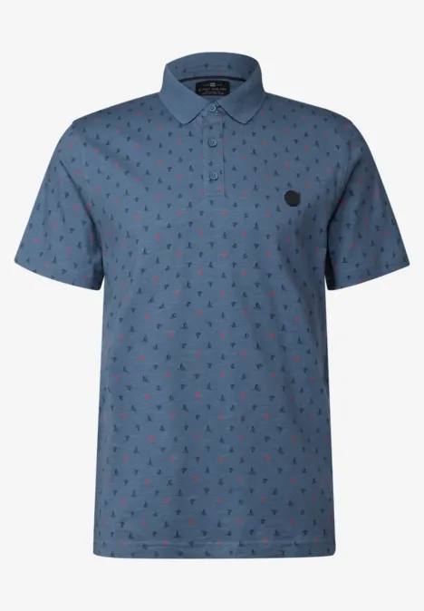 Polo à motifs ocean blue