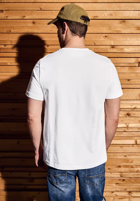 Shirt met ronde hals bright white