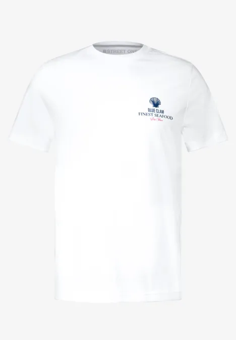 Shirt met ronde hals bright white