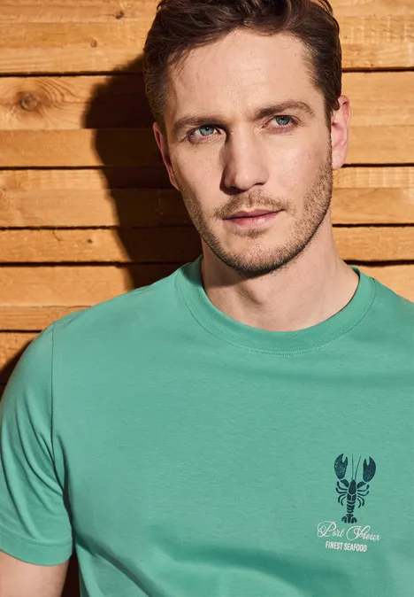 Shirt met ronde hals mint green