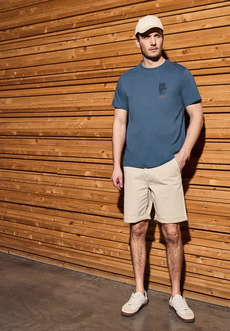 Shirt met ronde hals ocean blue
