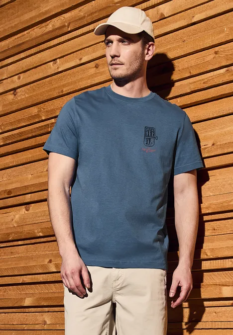 Shirt met ronde hals ocean blue