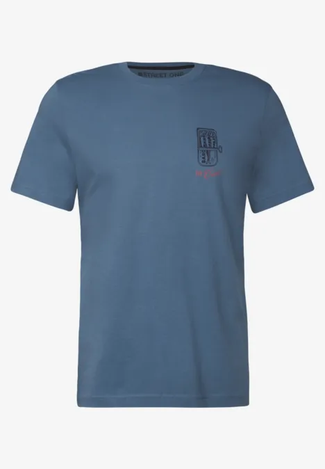 Shirt met ronde hals ocean blue