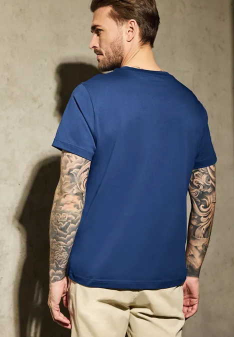 Shirt met ronde hals twilight blue