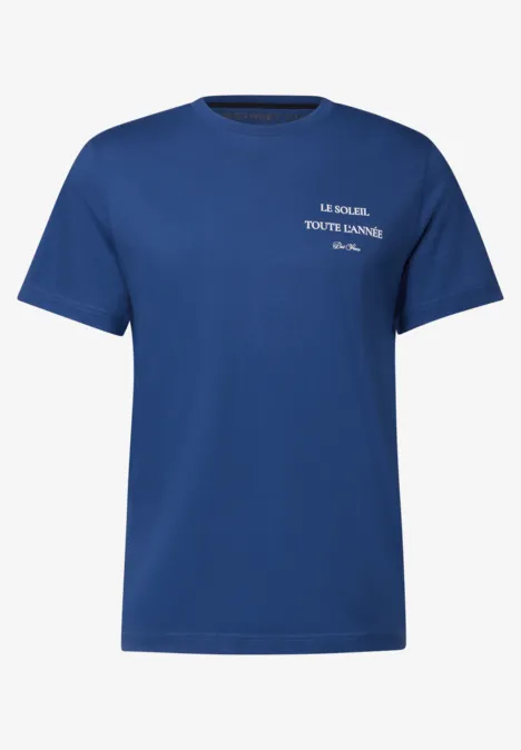 Shirt met ronde hals twilight blue