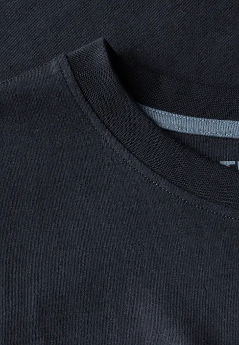 Shirt met schelpenprint dark ink blue