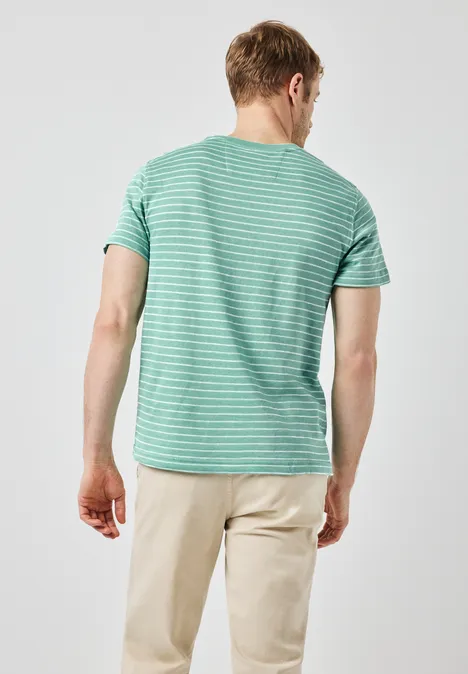 Shirt met gestructureerde strepen mint green
