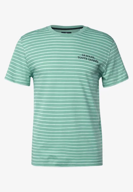 Shirt met gestructureerde strepen mint green