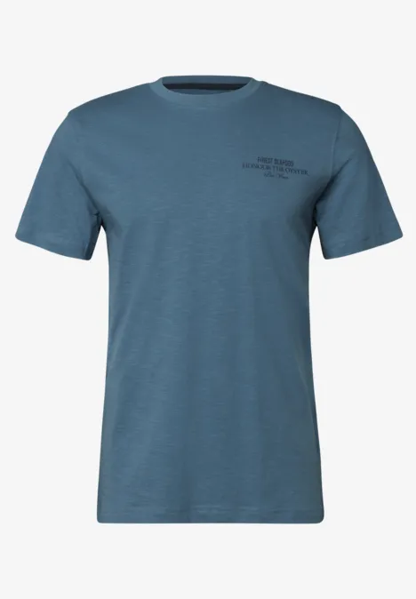 Shirt met achteropdruk ocean blue