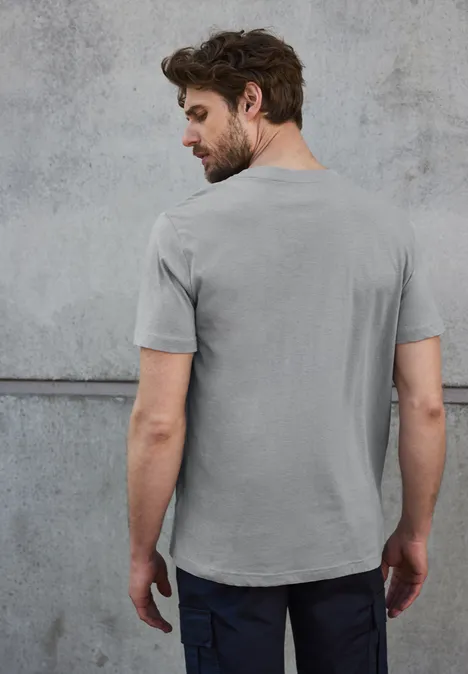 Shirt met borstprint harbour grey