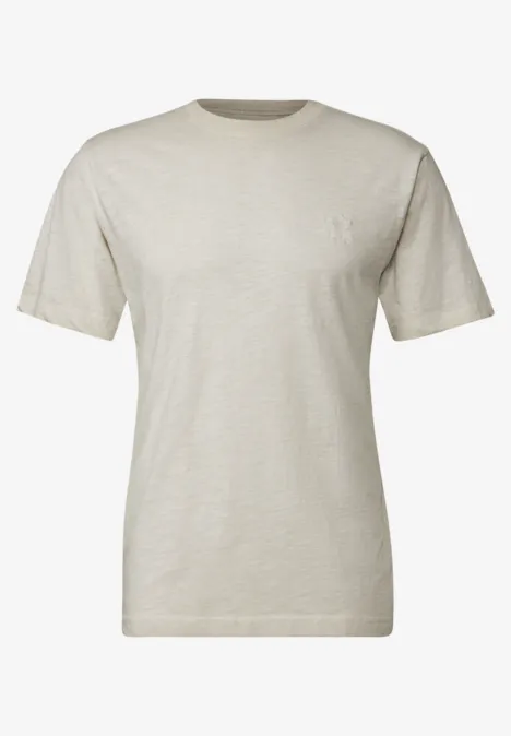 Slub Shirt in een gewassen look basic beige