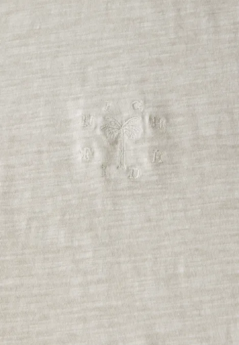 Slub Shirt in een gewassen look basic beige