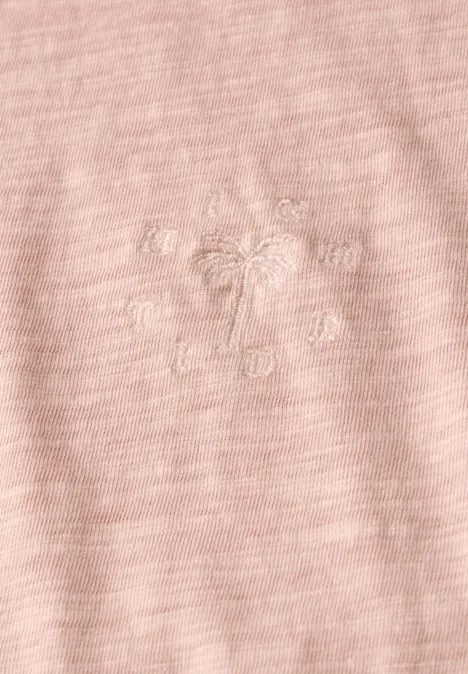 Slub Shirt in een gewassen look pastel peach