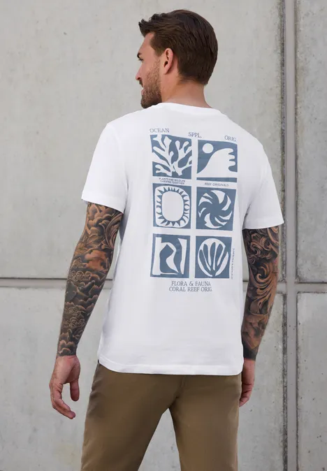 Shirt met rugprint bright white