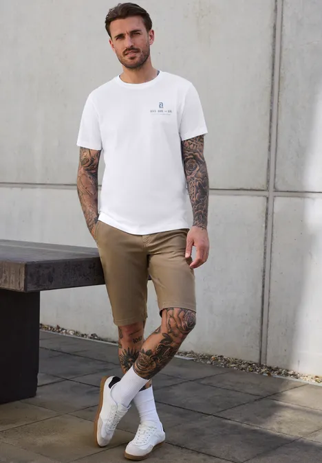 Shirt met rugprint bright white