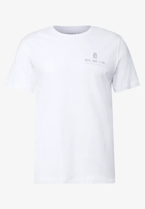 Shirt met rugprint bright white