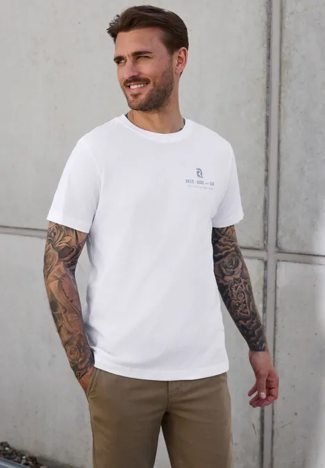 Shirt met rugprint bright white