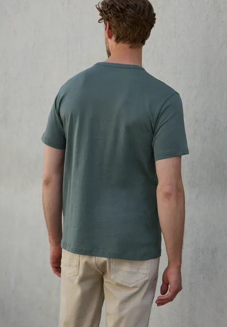 Shirt van katoen met tekst teal green