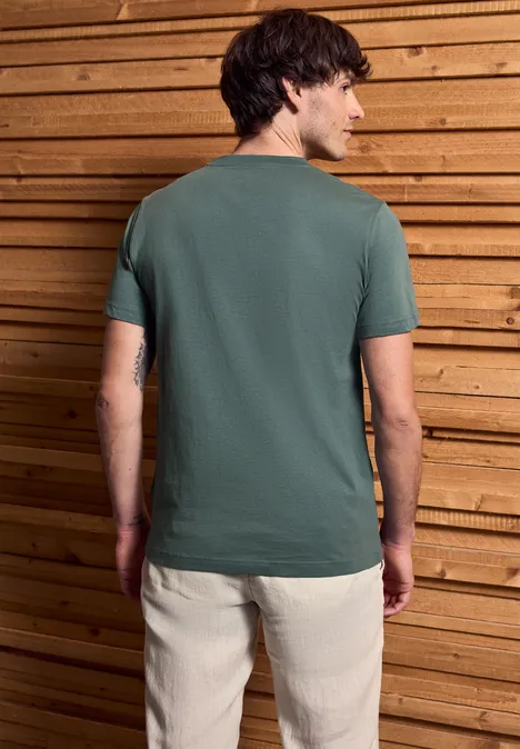 Shirt met maritieme print teal green