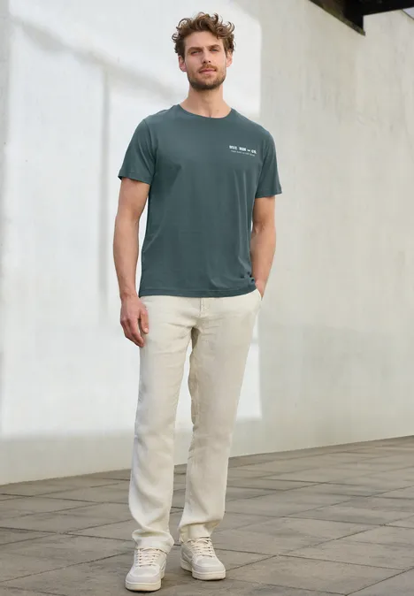 Shirt met tekstdetail teal green