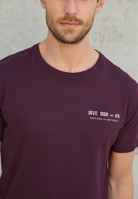 Shirt met tekstdetail dark red