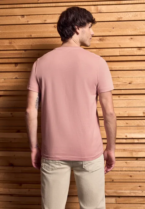 Shirt met tekstdetail pastel peach