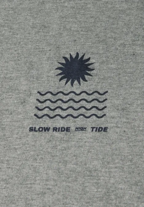 Shirt met borstprint cloud grey melange