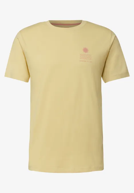 Shirt met borstprint sunny yellow