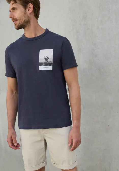 Shirt met print dark navy blue