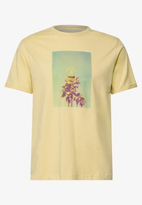 Shirt met fotoprint sunny yellow