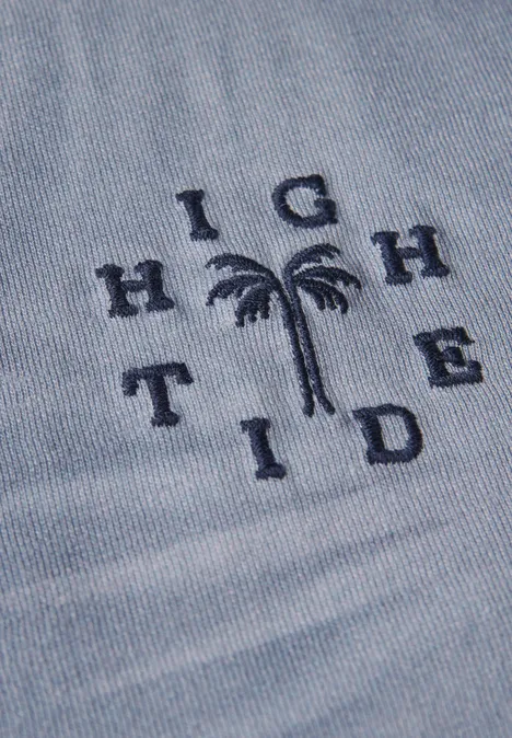Gedessineerd crewneck shirt dusty blue