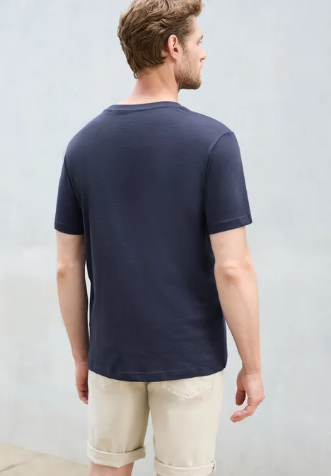 Shirt met print dark navy blue