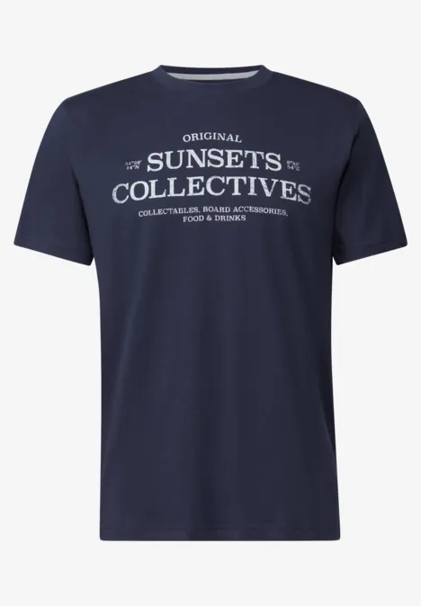 Shirt met print dark navy blue