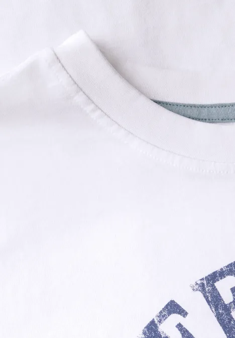Shirt met print bright white