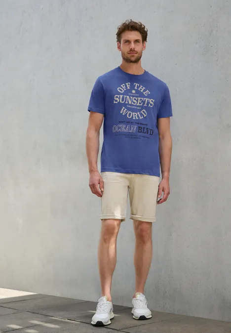Shirt met print midsummer blue
