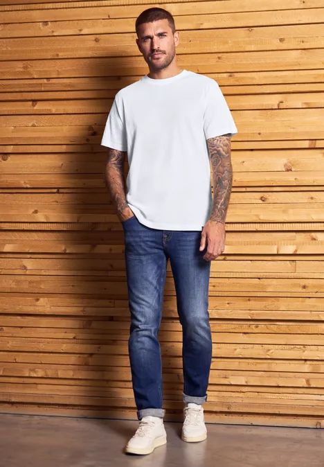 Basic Shirt in effen kleur White