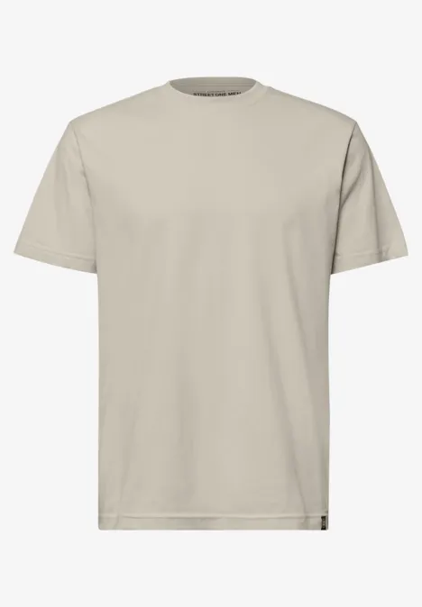 Basic T-Shirt aus reiner Baumwolle basic beige
