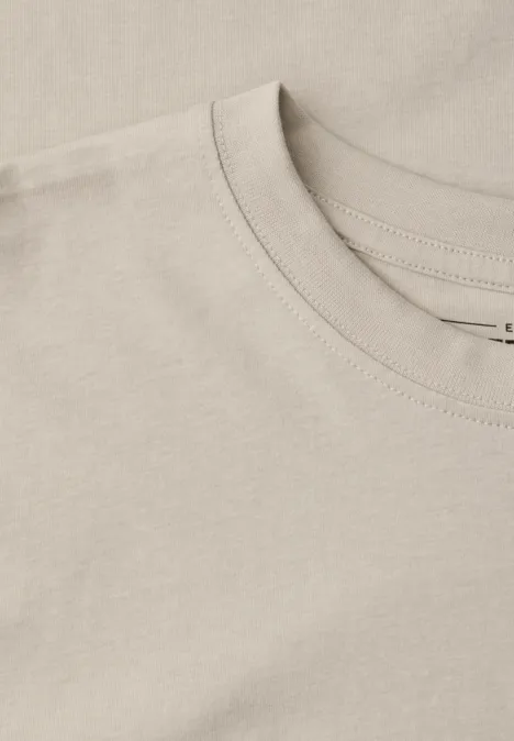 Basic T-Shirt aus reiner Baumwolle basic beige